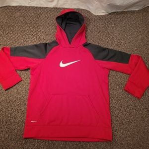 Red Nike Fit Therma Hooded Sweatshirt
